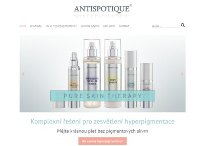 Tvorba e-shopu antispotique.cz