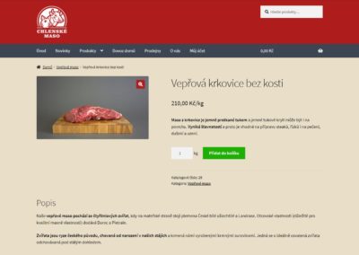 Tvorba e-shopu pro Chlenské maso