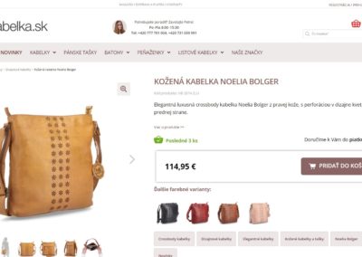 Tvorba e-shopu kabelka.sk